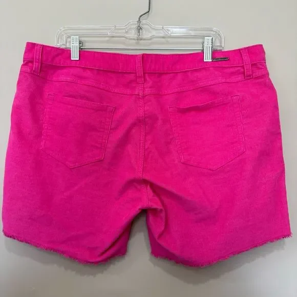 Carve Designs Hot Pink Corduroy Cutoff Shorts Organic Cotton sz 14 - Picture 3 of 7